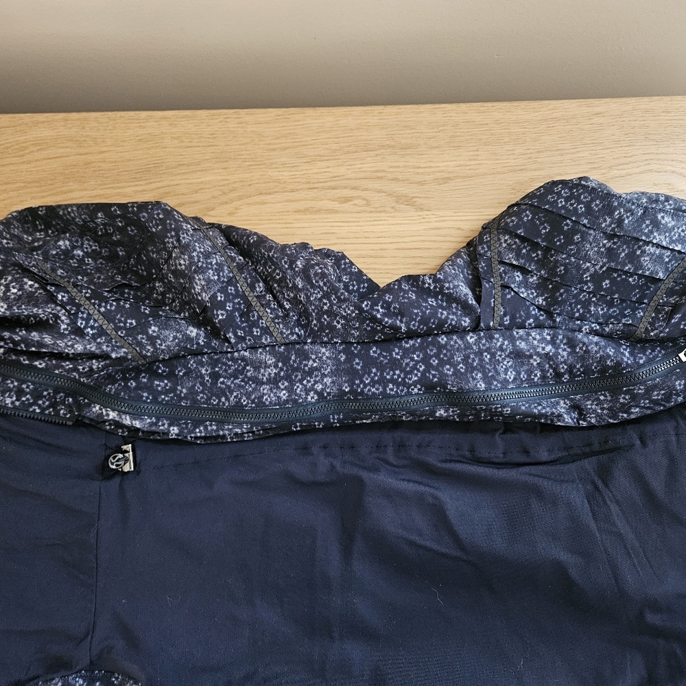 Lululemon Spring Forward Jacket Women 8 Kanoko Twist Inkwell Ghost Navy Hooded - Picture 4 of 12